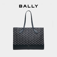 BALLY 巴利 24春夏Bar蓝色老花女士托特包6306499 蓝色