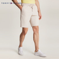 TOMMY HILFIGER 24春季男装府绸抽绳腰合身版休闲运动短裤MW0MW36036 米白色AEV 30