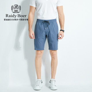 Raidy Boer/雷迪波尔夏季系带运动品牌章仔吊钟薄款休闲短裤4006 蓝色 32