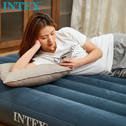 INTEX 自动充气床垫家用双人午休气垫床充气床户外露营折叠床新64735