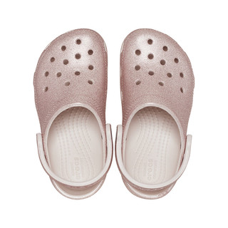 crocs卡骆驰经典闪亮洞洞鞋男童女童包头拖鞋|206992 石英粉-6WV 26(155mm)