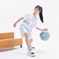 ANTA 安踏 女童夏装短袖T恤中大童圆领篮球运动T恤 安踏童装