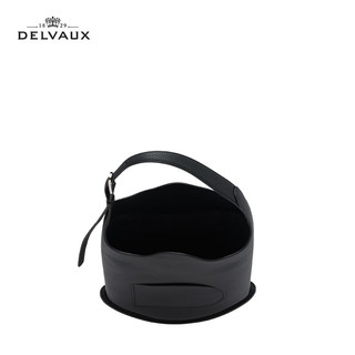 Delvaux24春夏女包女士手提包单肩腋下包Pin Hobo MM包包 黑色