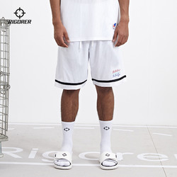 RIGORER 准者 2024新款篮球裤男士夏季宽松透气排汗跑步训练比赛五分运动裤
