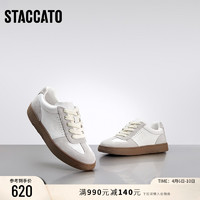 STACCATO 思加图 2023新款小灰鞋阿甘鞋平底德训鞋板鞋情侣鞋休闲女EHW12AM3