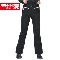 RUNNING RIVER 女式防水透气保暖修身双板专业款滑雪裤O6453