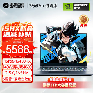 机械革命 极光Pro/S游戏本RTX4060酷睿i5HX旷世G16Pro学生设计笔记本电脑