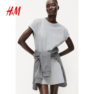 H&M 圆领短款连衣裙 0841434__038