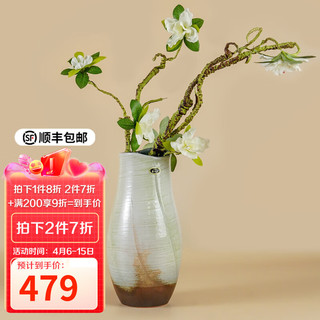 美浓烧 Mino Yaki）日本原装进口信乐烧花瓶花器摆件插花器 花瓶3