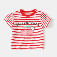 瑄妮薇 婴儿短袖T恤夏装女童女衣服休闲卡通印花宝宝小童儿童上衣