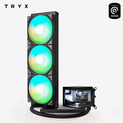 TRYX（创氪星系）PANORAMA 展域 360mm 水冷散热器 ARGB 黑6.5英寸曲面屏/Asetek8代/KANALI软件支持