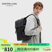 Gaston Luga 电脑双肩包男女大容量书包男时尚防泼水旅行背包情人节礼物典雅黑