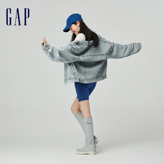 Gap女装2024春季经典廓形浅色牛仔外套时髦百搭夹克889504 浅蓝色 175/92A(XL)亚洲尺码