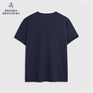 Brooks Brothers BrooksBrothers）女士24春夏圆领波点休闲针织短袖T恤 4004-藏青色 S