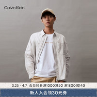 Calvin Klein Jeans24春夏男士户外通勤两穿拉链翻领衬衫式外套J325366 PC8-银河灰 XL