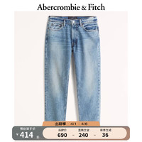 ABERCROMBIE & FITCH男装 90年代风经典通勤休闲复古直筒舒适水洗牛仔裤 321514-1 中度水洗 29/30 (175/74A)