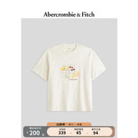 ABERCROMBIE & FITCH男装女装装 24春夏 美式风时尚百搭T恤 359229-1 奶油色 XL (180/116A)