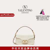 华伦天奴VALENTINO女士 VLOGO 1960 中号羊皮手袋 象牙白色 均码