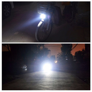 轧迈超亮电动车灯泡大灯外置摩托车LED装饰灯电瓶车前射灯改装踏板车 九灯珠27W一个