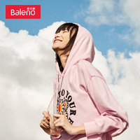 Baleno 班尼路 秋季卫衣女潮流时尚清新活力小雏菊印花连帽休闲少女风长袖上衣 R98 M