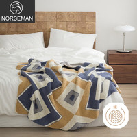 诺雪丝曼 半边绒冬天毯子盖毯毛毯空调毯办公室午睡绒毯沙发装饰毯披肩毯