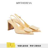 JACQUEMUS Les Slingbacks Duelo Haut露跟高跟鞋P00896449 白色 CN 39