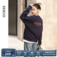 GUESS 盖尔斯 情侣款长袖圆领oversize经典LOGO卫衣-X2BQ46R2Q41