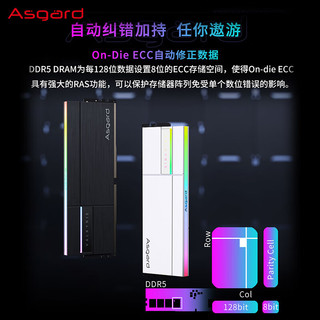 Asgard 阿斯加特 48GB(24Gx2)套 DDR5 7200 台式机内存条