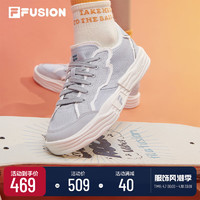 FILA 斐乐 FUSION斐乐POPⅡ女鞋复古帆布鞋2023秋季休闲板鞋运动鞋