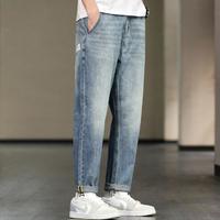 JEANSWEST 真维斯 冬季简约舒适裤子男2023新款韩版男士牛仔裤时尚百搭直筒裤男