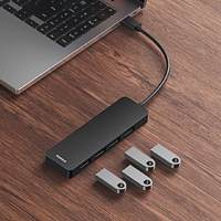 beisi 倍思 HUB四合一扩展坞USB3.0分线器 4合1【USB3.0*4】A口-0.15米 星耀黑