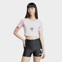 adidas ORIGINALS CROP BABY TEE K女士舒适耐磨运动休闲短袖T恤