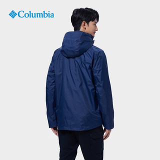 Columbia哥伦比亚户外男子抓绒内胆三合一防水冲锋衣外套WE1322 465远山蓝 XXL(190/104A)