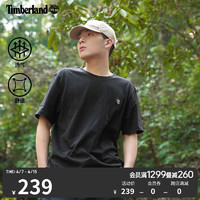 Timberland 官方男款短袖T恤新款舒适户外休闲印花宽松|A6DKU /黑色 M