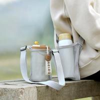 FaSoLa 旅行外出便携水杯袋斜挎手提饮料矿泉水背带拎水壶保温杯套收纳袋