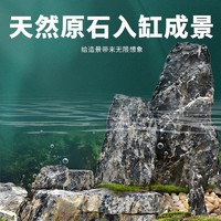 yee 意牌 酸洗青龙石精品天然松皮石鱼缸造景原碎石多孔假山底沙水草套餐 青龙石 3斤 精挑自然造型