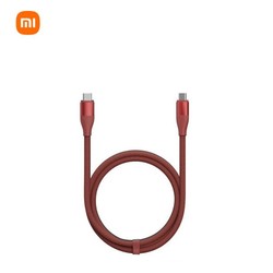 Xiaomi 小米 6A 双Type-C高速编织数据线 USB3.1 100W 深红色