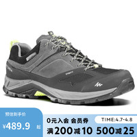 DECATHLON 迪卡侬 登山鞋男户外防水运动低帮-男-深灰(牛皮帮面防水)39 2470349