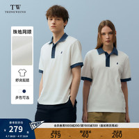 Teenie Weenie Men小熊男装POLO衫2024年夏季商务翻领美式休闲短袖 白色 175/L