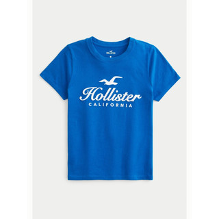 HOLLISTER24春夏美式风棉质宽松图案短袖T恤 女 KI357-3244 蓝色 XXL (170/116A)
