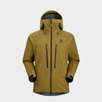 KAILAS 凯乐石 MONT X-PRO硬壳冲锋衣GORE-TEX PRO 3L防水轻量滑雪服 苍黄 L