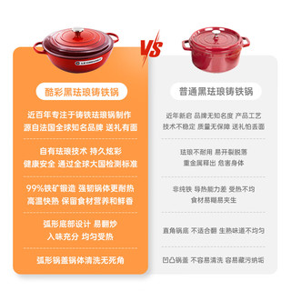 LE CREUSET 酷彩 珐琅锅法国进口铸铁锅焖蒸炖煮通用煲汤锅焖烧锅多功能微压锅 深烧锅鸢尾紫 22cm