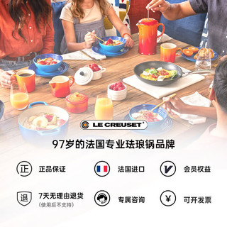 LE CREUSET 酷彩 珐琅锅法国进口铸铁锅焖蒸炖煮通用煲汤锅焖烧锅多功能微压锅 深烧锅鸢尾紫 22cm