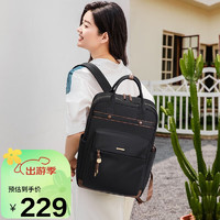高尔夫（GOLF）双肩包女可装15.6英寸电脑包女士背包书包短途旅行包 优雅黑 优雅黑#款式3