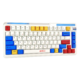 PLUS会员：KZZI 珂芝 K75 Lite青春版 蓝白机甲 有线机械键盘 -彩虹轴