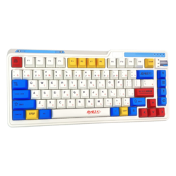 KZZI 珂芝 K75 Lite青春版 蓝白机甲 有线机械键盘 -彩虹轴