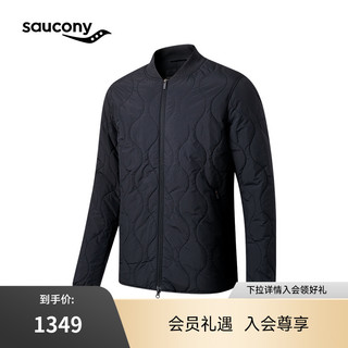 saucony 索康尼 2024年新款男子棉服保暖防风夹克黑色百搭通勤舒适