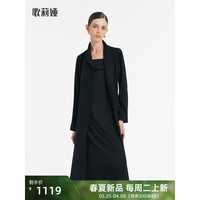 歌莉娅 GLORIA   三醋酸风衣  1C3L6L450 00B黑色 XS