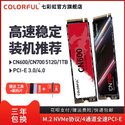 COLORFUL 七彩虹 CN600 M.2 SSD台式机NVME笔记本pcie 4.0固态硬盘256G