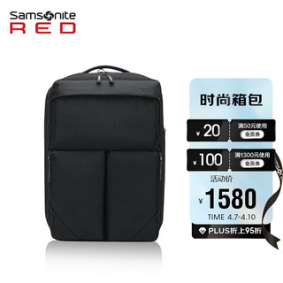 Samsonite 新秀丽 电脑包 15英寸休闲时尚双肩包男多口袋旅行包潮流背包GA4 黑色